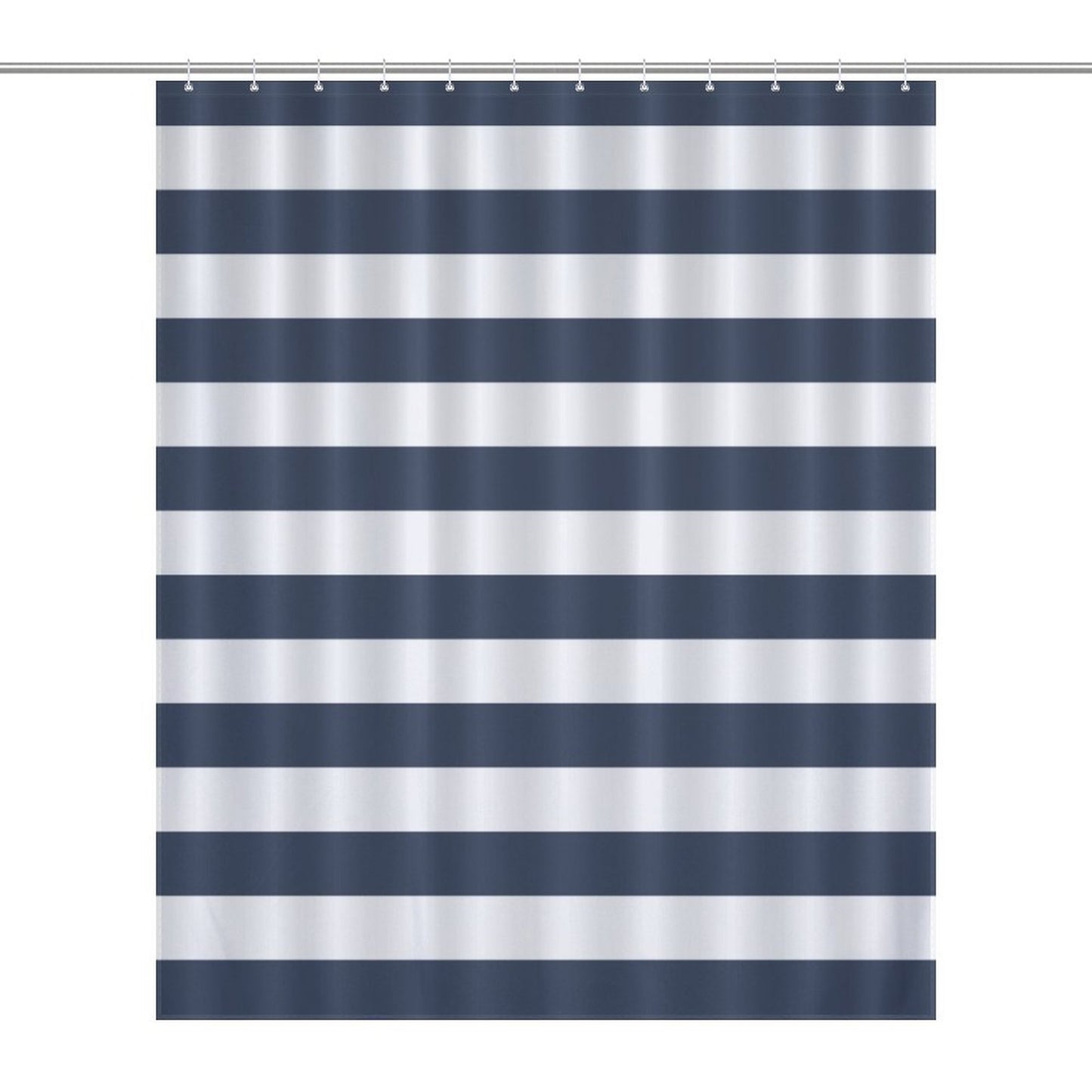 Lightweight Shower Curtain- Nautical Stripes Navy