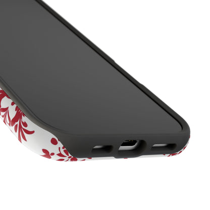 Impact-Resistant Cases-Delicate Red Snowflakes