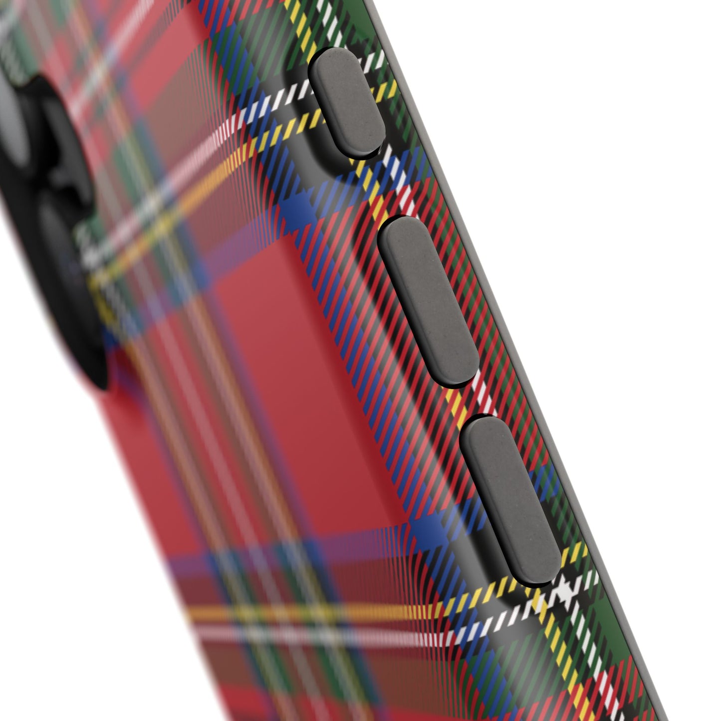 Impact-Resistant Phone Case-Holiday Tartan Plaid Red