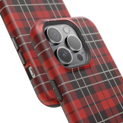 Impact-Resistant Phone Case- Christmas Tartan Plaid Red