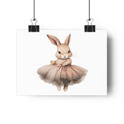 Giclée Art Print Watercolor Ballerina Bunnies 3