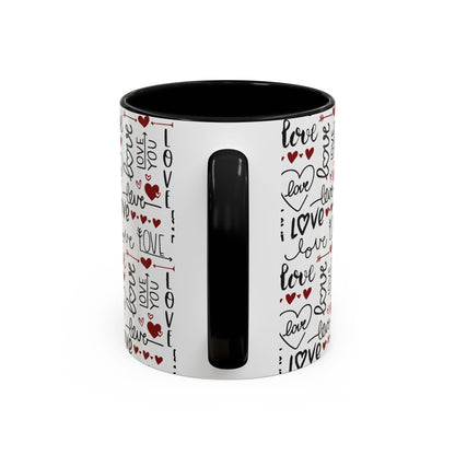 Accent Coffee Mug (11, 15oz)- Valentine Love