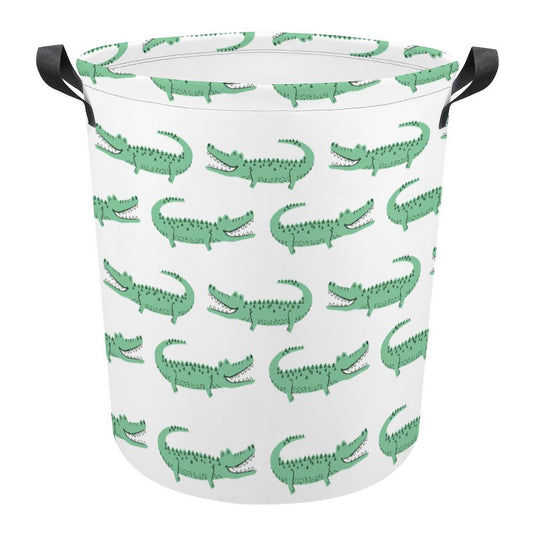 Collapsible Laundry Hamper- Preppy Crocodile