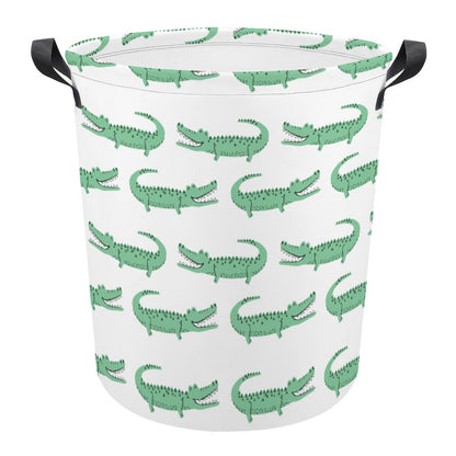 Collapsible Laundry Hamper- Preppy Crocodile