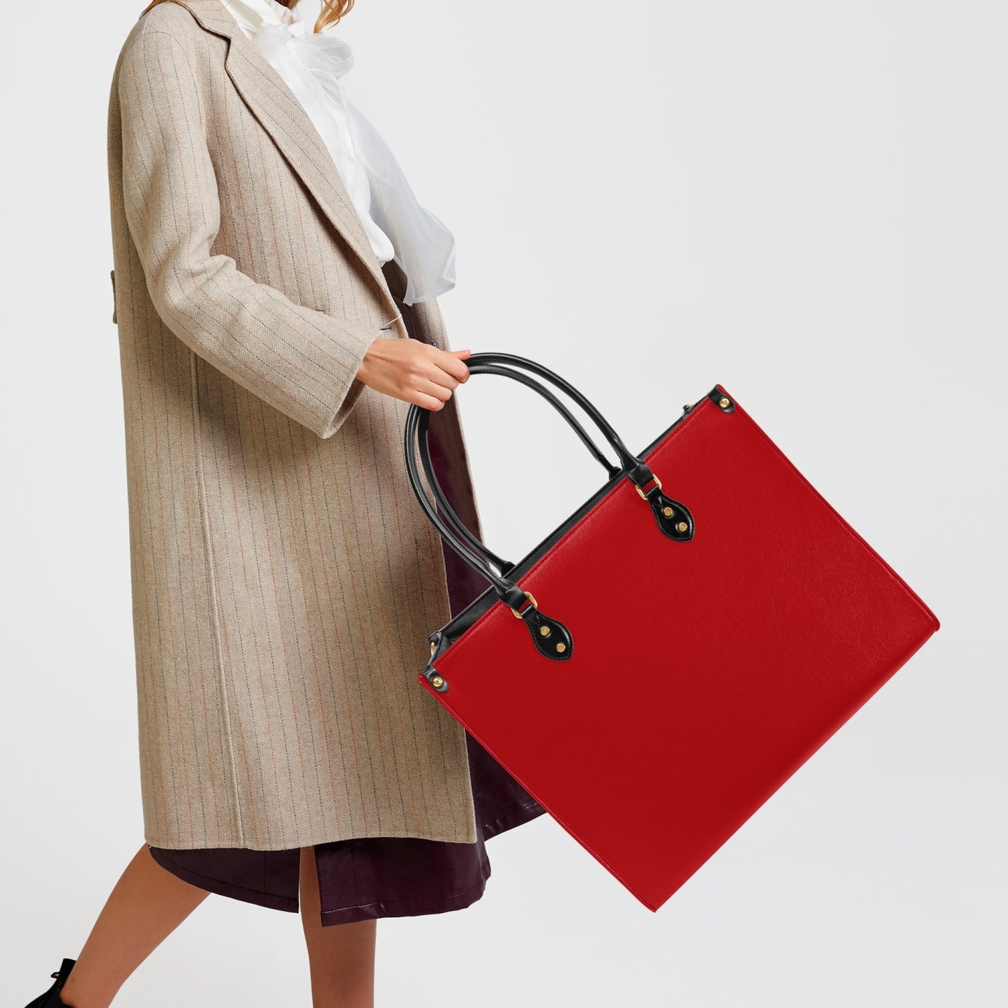 Structured Handbag- Lipstick Red