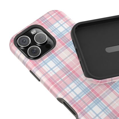 Impact-Resistant Cases-Spring Plaid Pink Blue