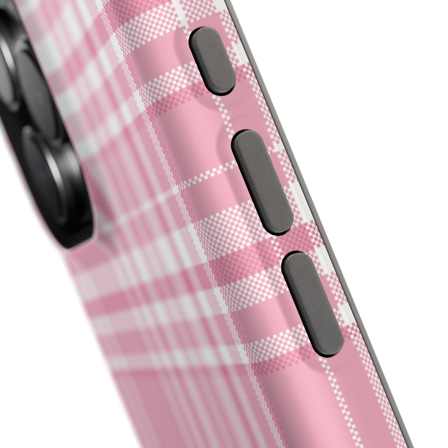 Impact-Resistant Phone Case - Easter Plaid Pink