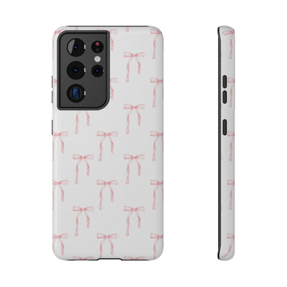 Watercolor Coquette Pink Bows Impact-Resistant Phone Case