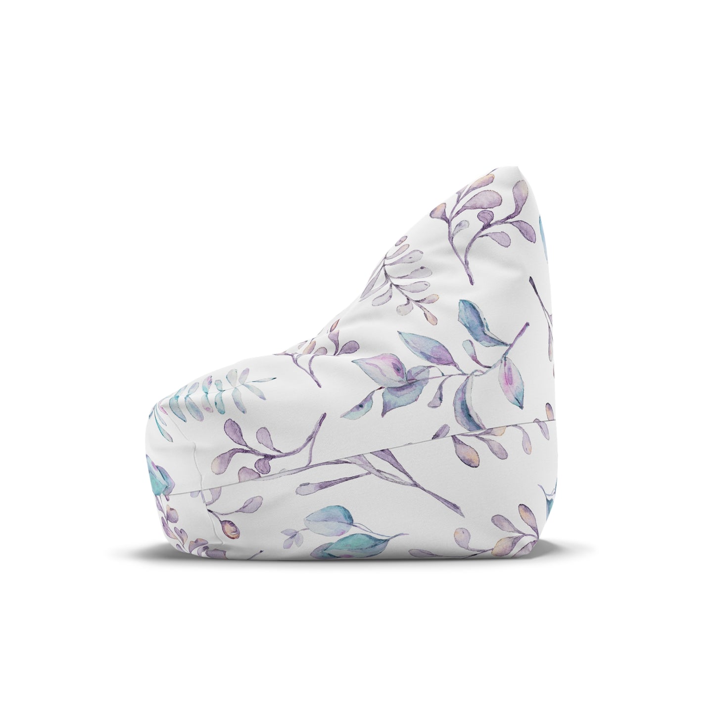 Elegant Lavender Floral Bean Bag Chair Cover