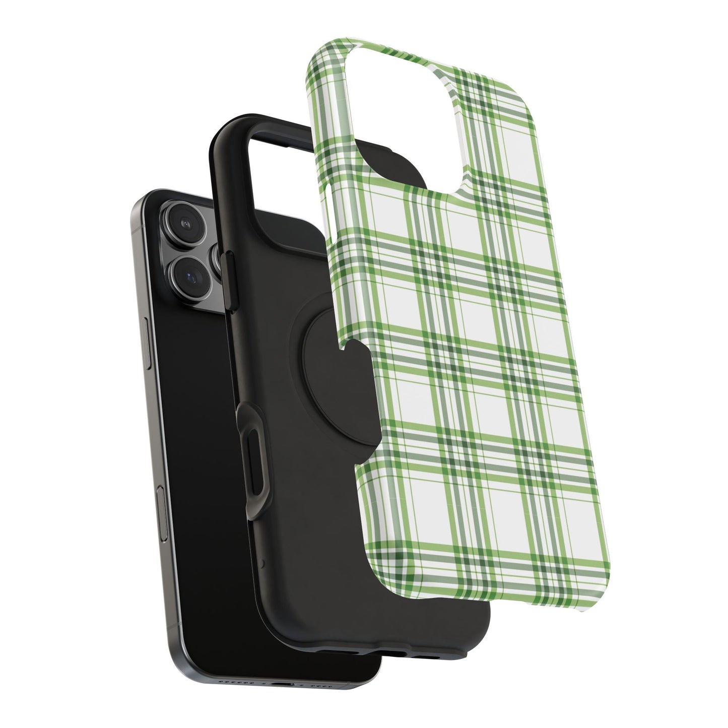 Impact-Resistant Phone Case -St. Patrick's Day Plaid