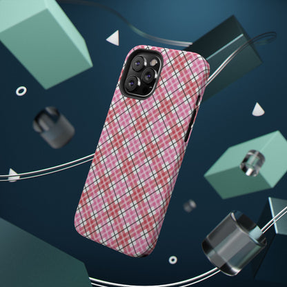 Impact-Resistant Phone Case - Valentine Plaid