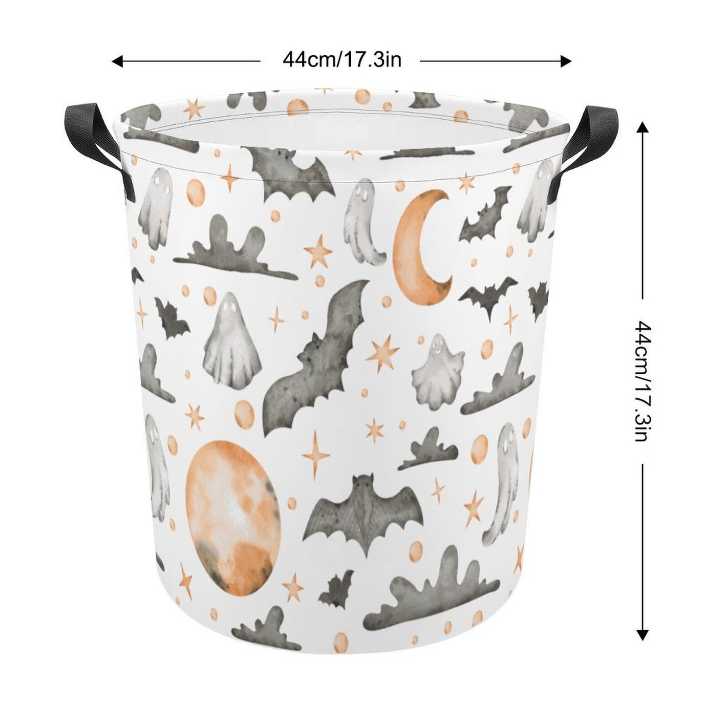 Collapsible Laundry Hamper- Watercolor Halloween Fun