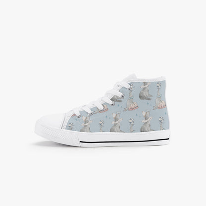 Unisex Circus Seals Kid’s High-Top Canvas Shoes