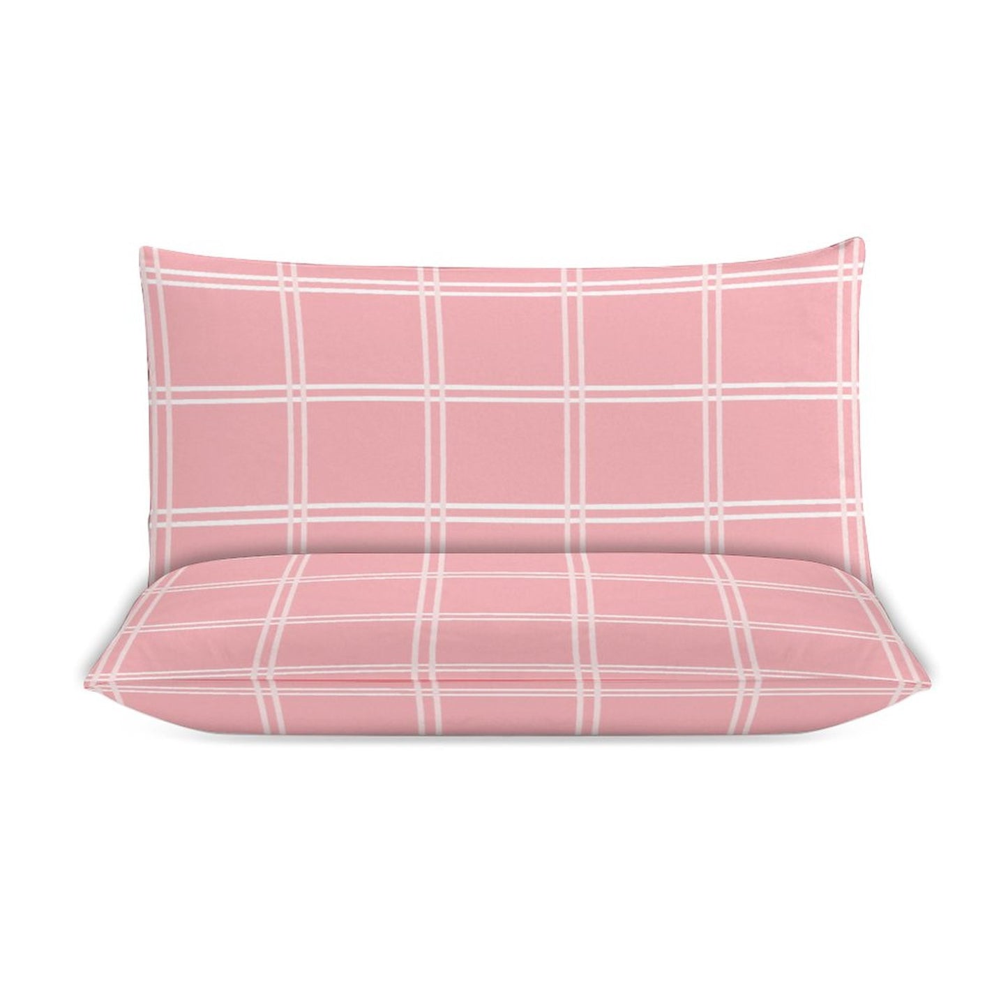 3-Piece Bedding Set-90"x90" Full/Queen Girly Plaid