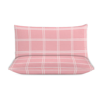 3-Piece Bedding Set-90"x90" Full/Queen Girly Plaid