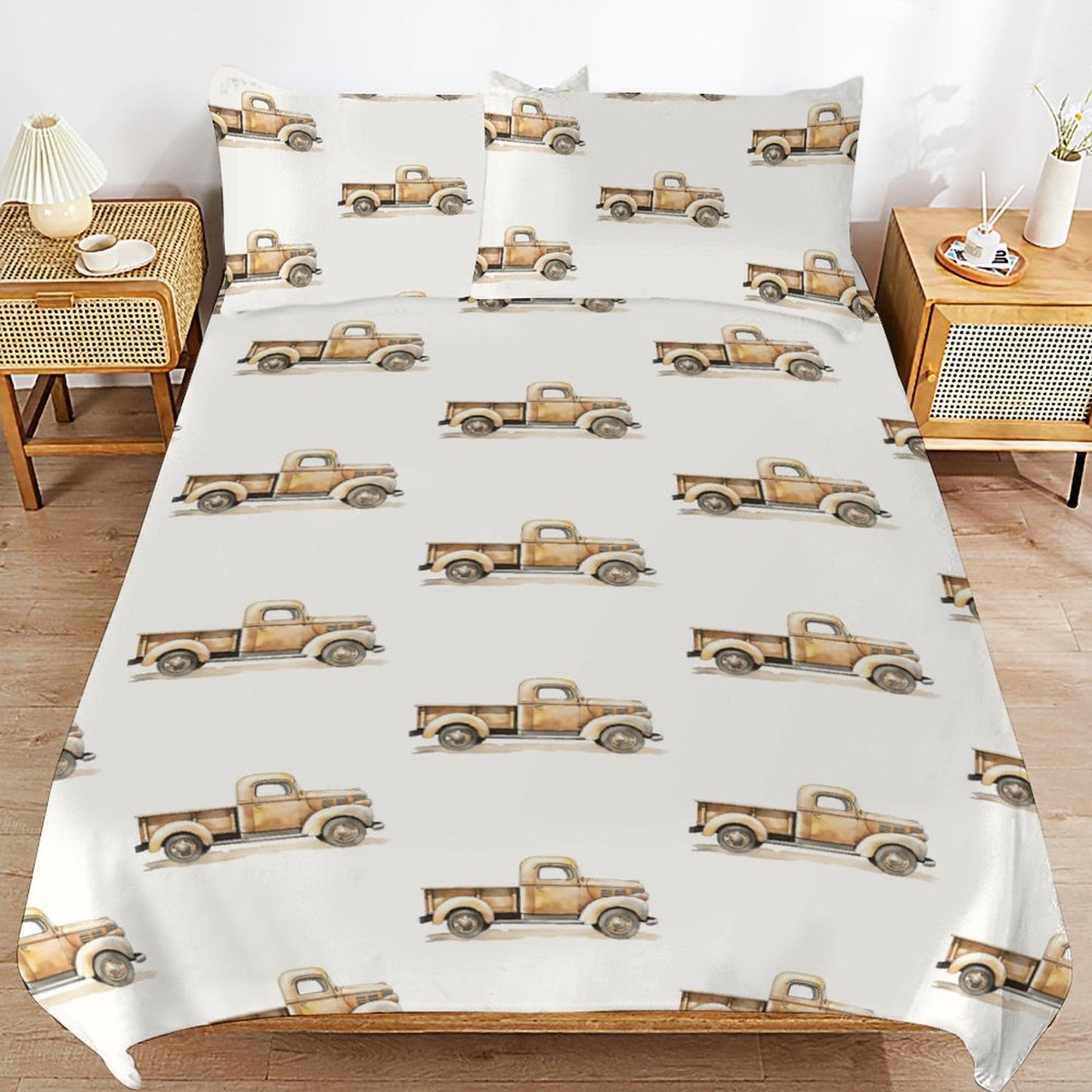 3-Piece Bedding Set-86"×70"/ 218×177cm (Dual-sidede Printing)