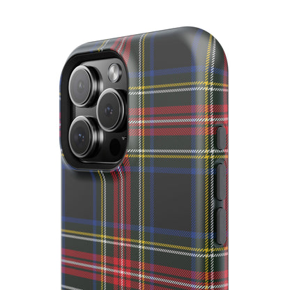 Impact-Resistant Holiday Phone Case-Christmas Tartan Plaid Black