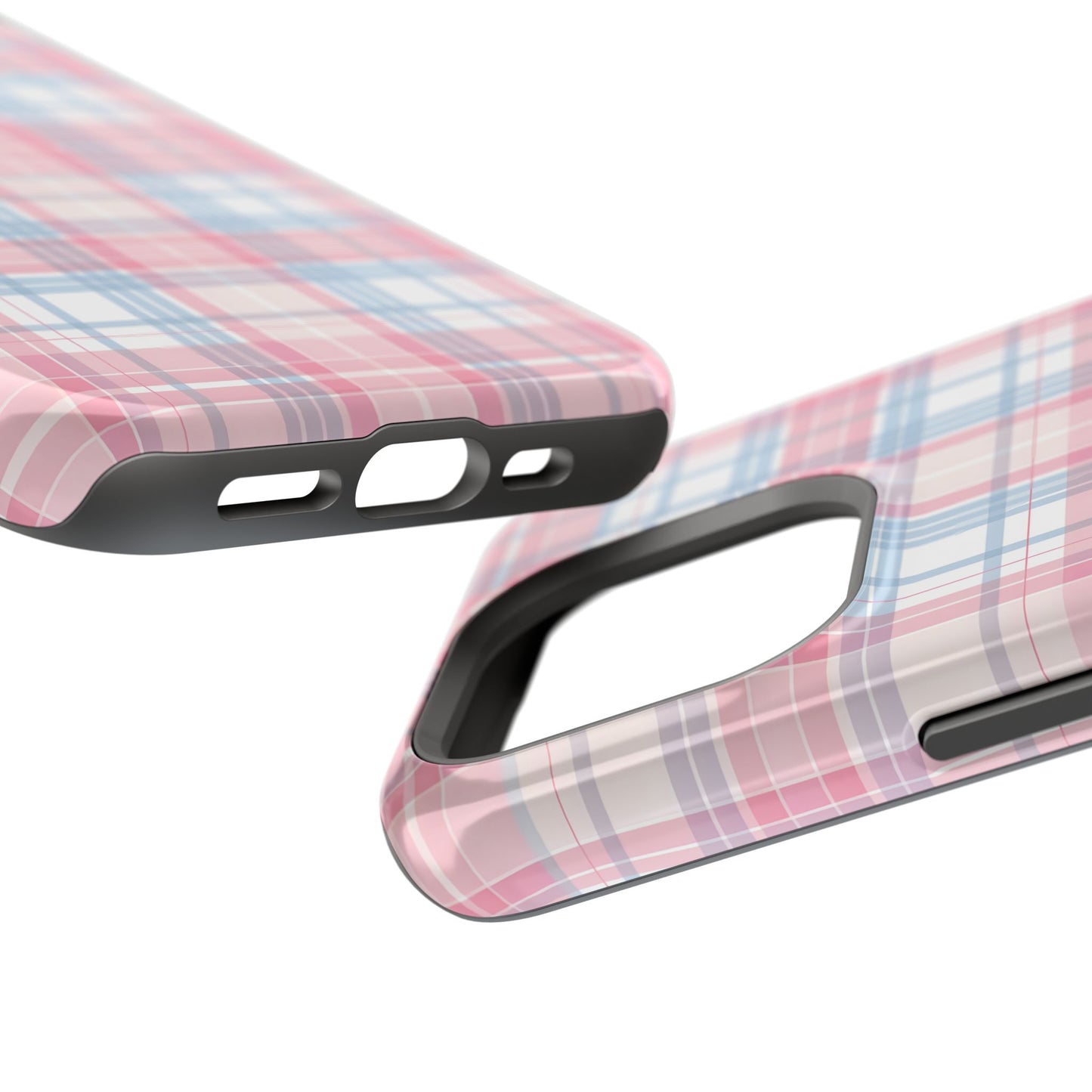 Impact-Resistant Cases-Spring Plaid Pink Blue