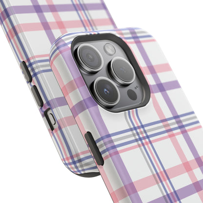 Impact-Resistant Cases - Spring Plaid Pink Purple