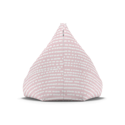 Girls Pink White Striped Bean Bag Chair Cover