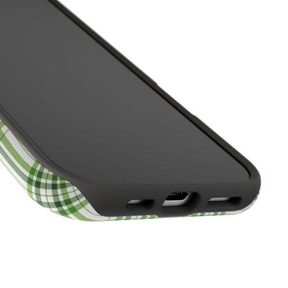 Impact-Resistant Phone Case -St. Patrick's Day Plaid