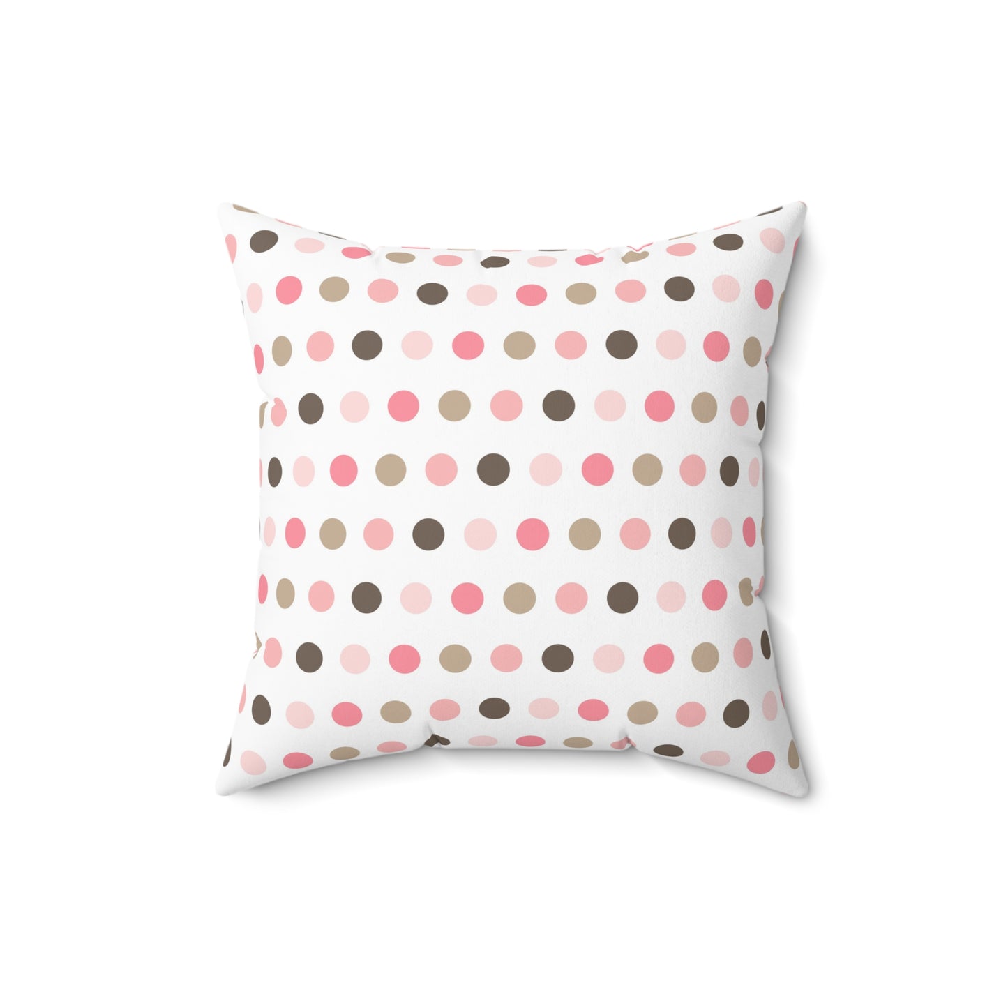 Spun Polyester Square Pillow with Removable Cover Hedgehog Playdate Polka Dots Gingham