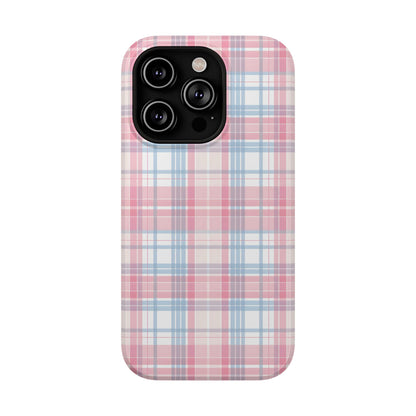 Impact-Resistant Cases-Spring Plaid Pink Blue