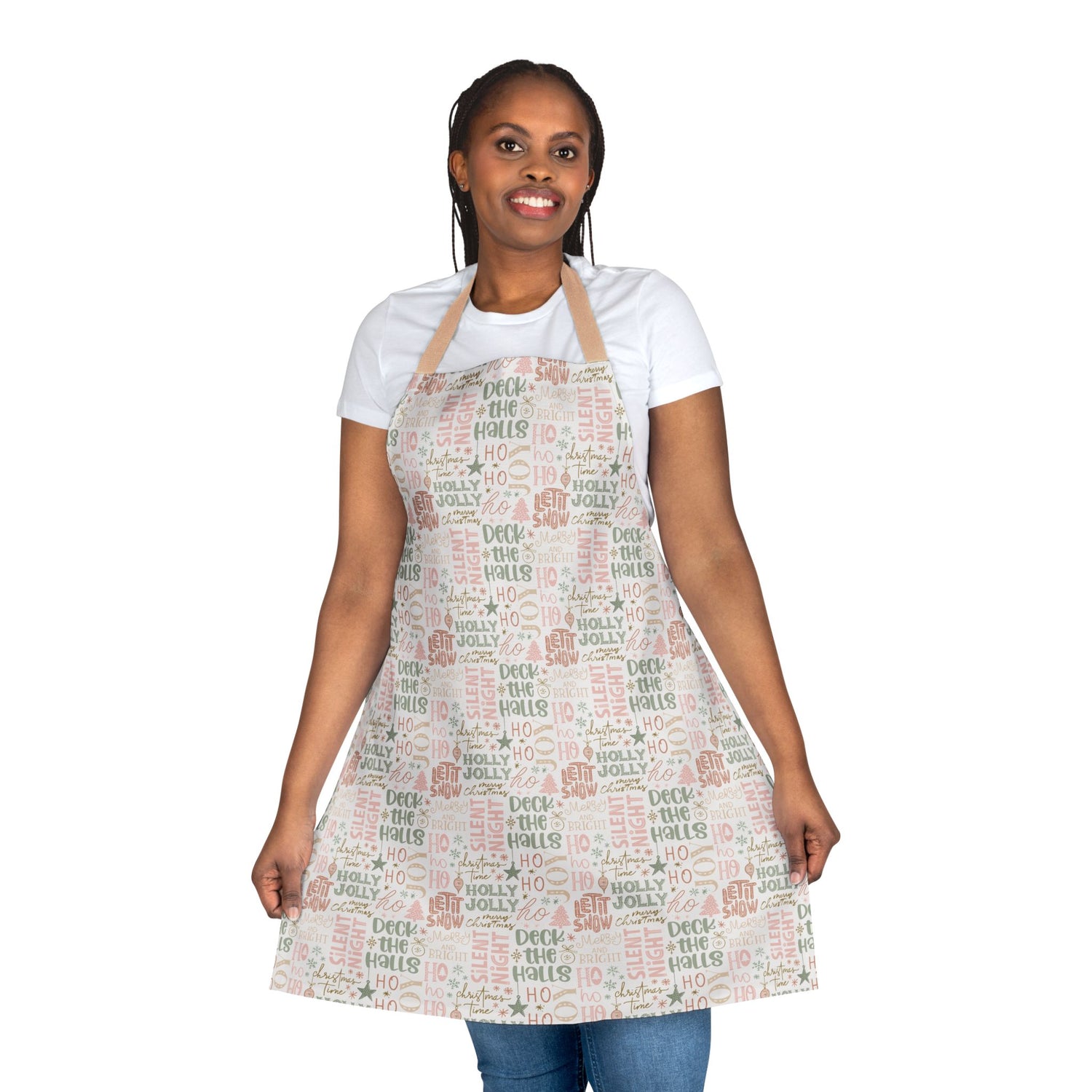 Festive Chef Apron | Deck the Halls Holiday Kitchen Gift, Christmas Cooking Accessory, Personalized Apron for Home Chefs