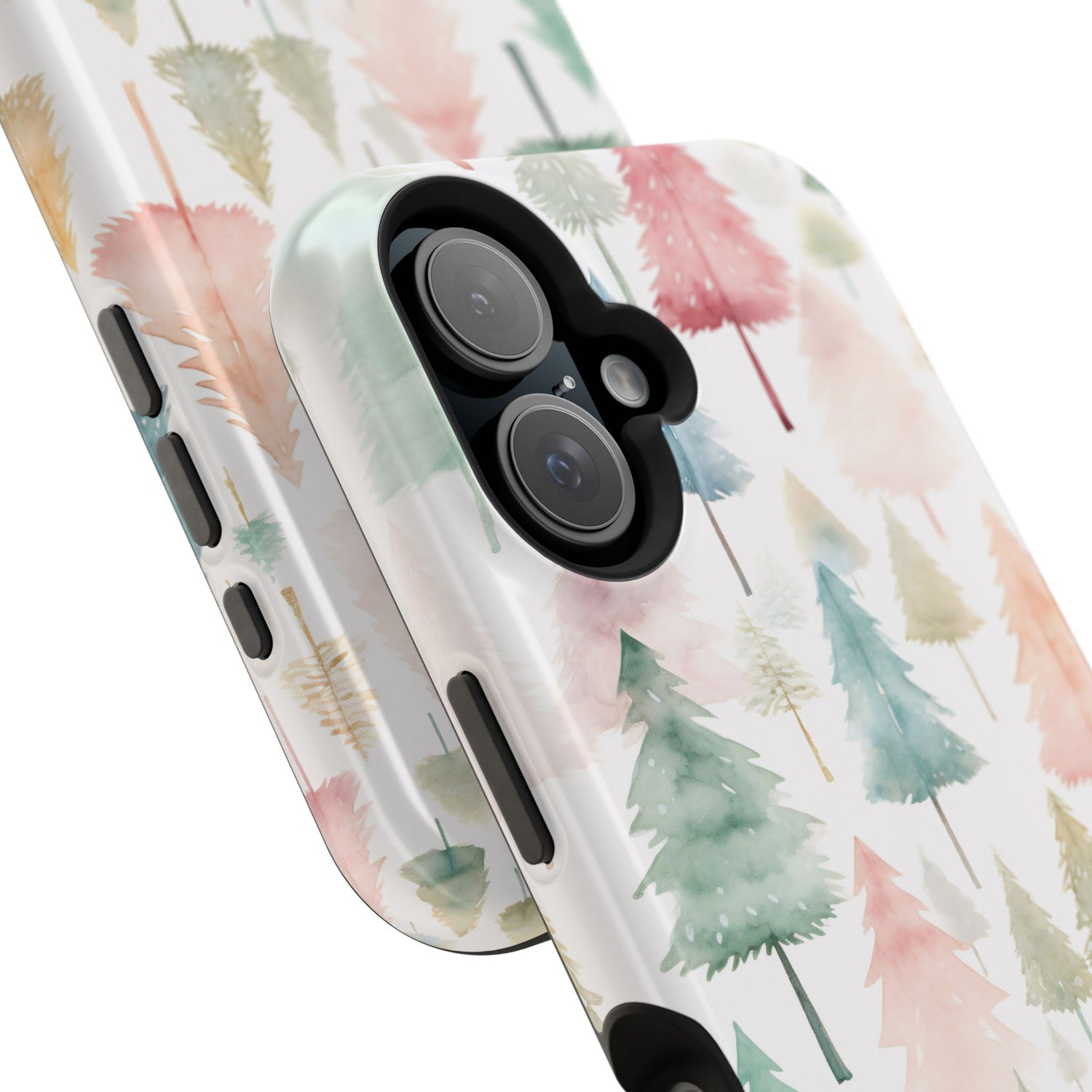 Watercolor Christmas Trees Impact-Resistant Phone Case, iPhone, Samsung