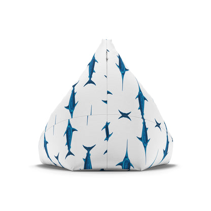 Preppy Blue Sword Fish Bean Bag Chair Cover