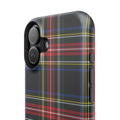 Impact-Resistant Holiday Phone Case-Christmas Tartan Plaid Black