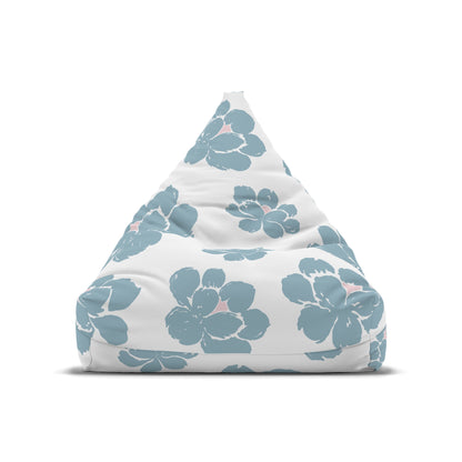 Pink, Blue Floral Bean Bag Chair Cover