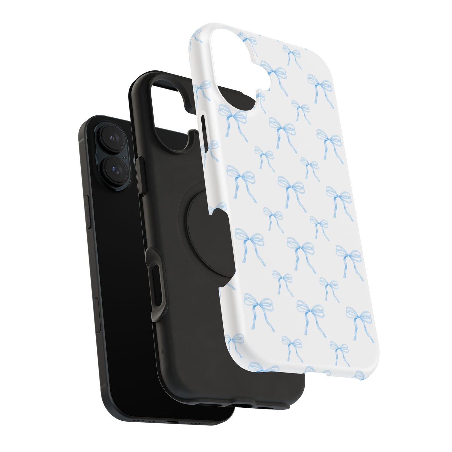 Coquette Blue Bows Impact-Resistant Phone Cases