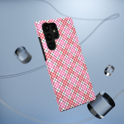 Impact-Resistant Phone Case - Valentine Plaid