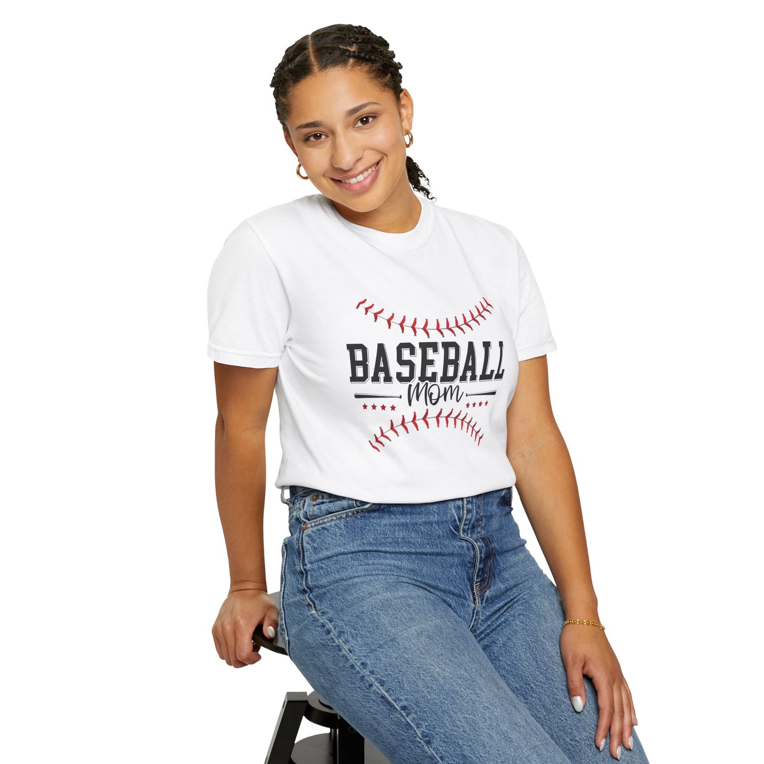 Baseball Mom T-Shirt, Unisex Garment-Dyed Tee, Perfect for Game Days, Mother's Day Gift, Casual Wear, Soft Cotton Tee