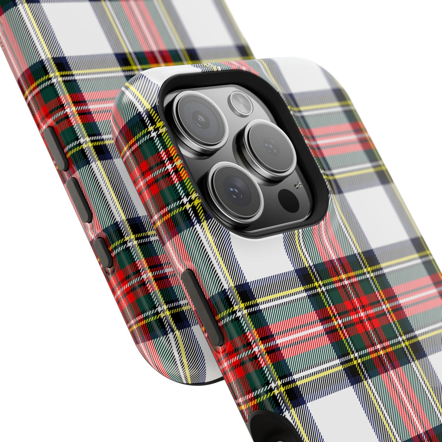 Christmas Holiday Tartan Plaid Impact-Resistant Phone Case, iPhone, Samsung