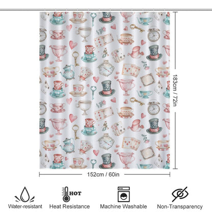 Lightweight Shower Curtain-Watercolor Wonderland