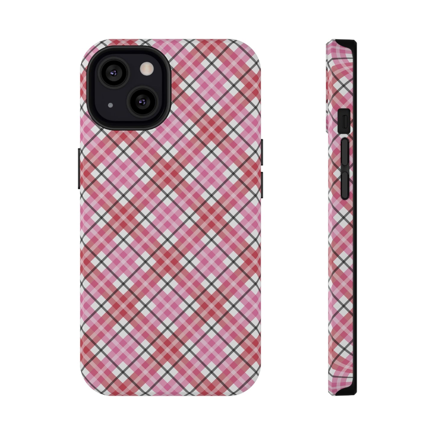 Impact-Resistant Phone Case - Valentine Plaid