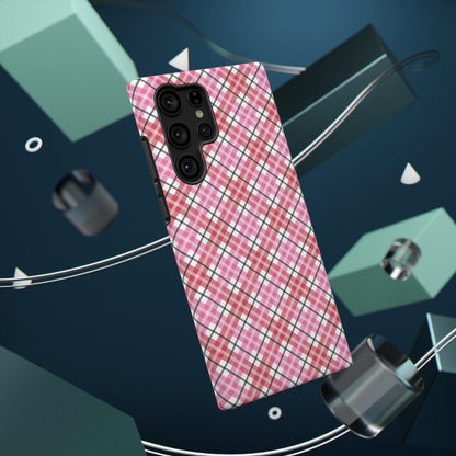 Impact-Resistant Phone Case - Valentine Plaid