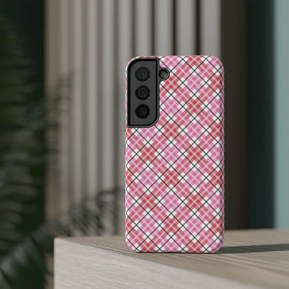 Impact-Resistant Phone Case - Valentine Plaid