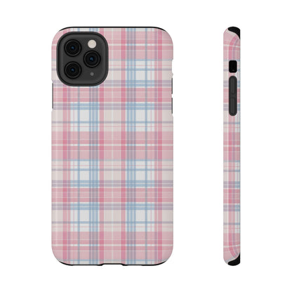 Impact-Resistant Cases-Spring Plaid Pink Blue