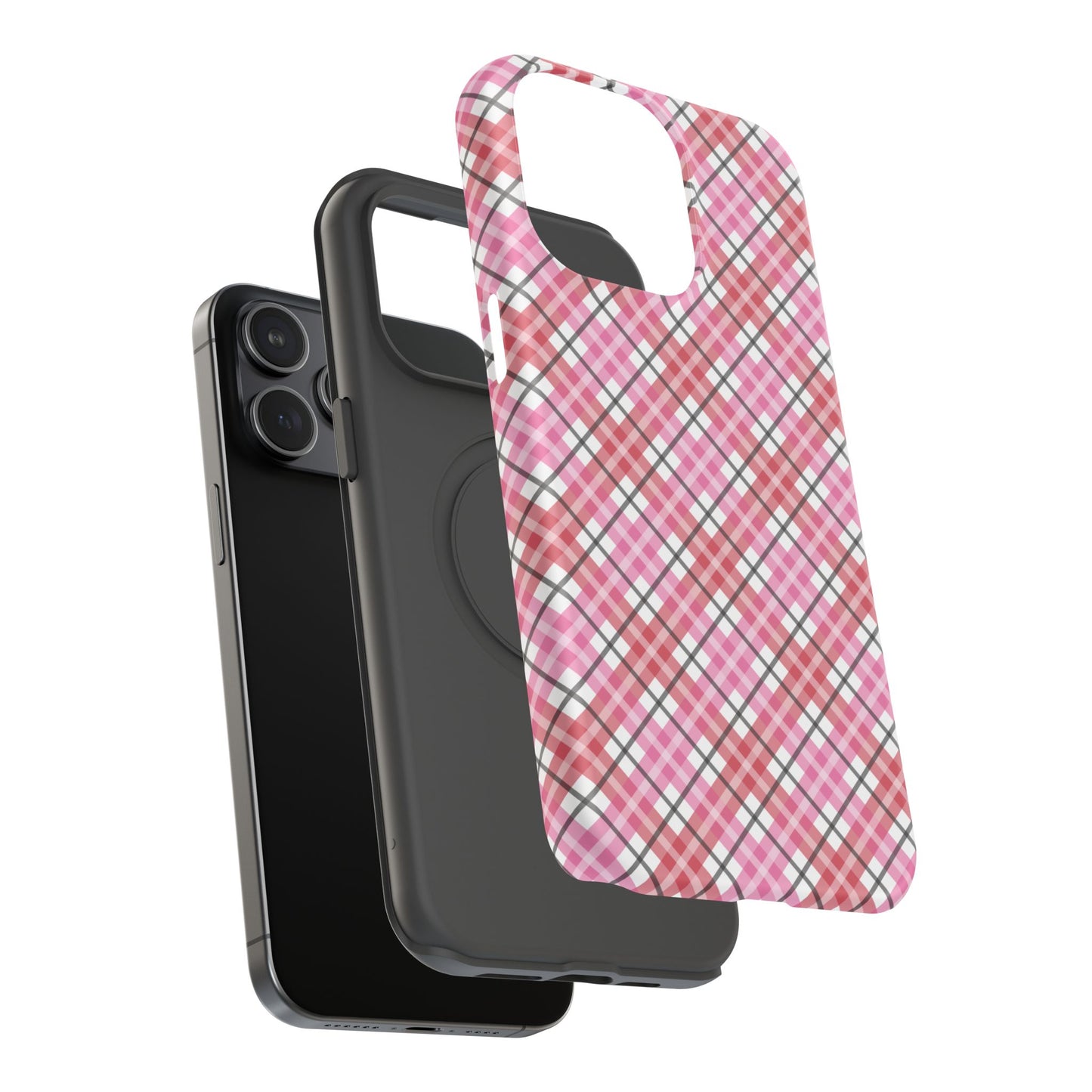 Impact-Resistant Phone Case - Valentine Plaid