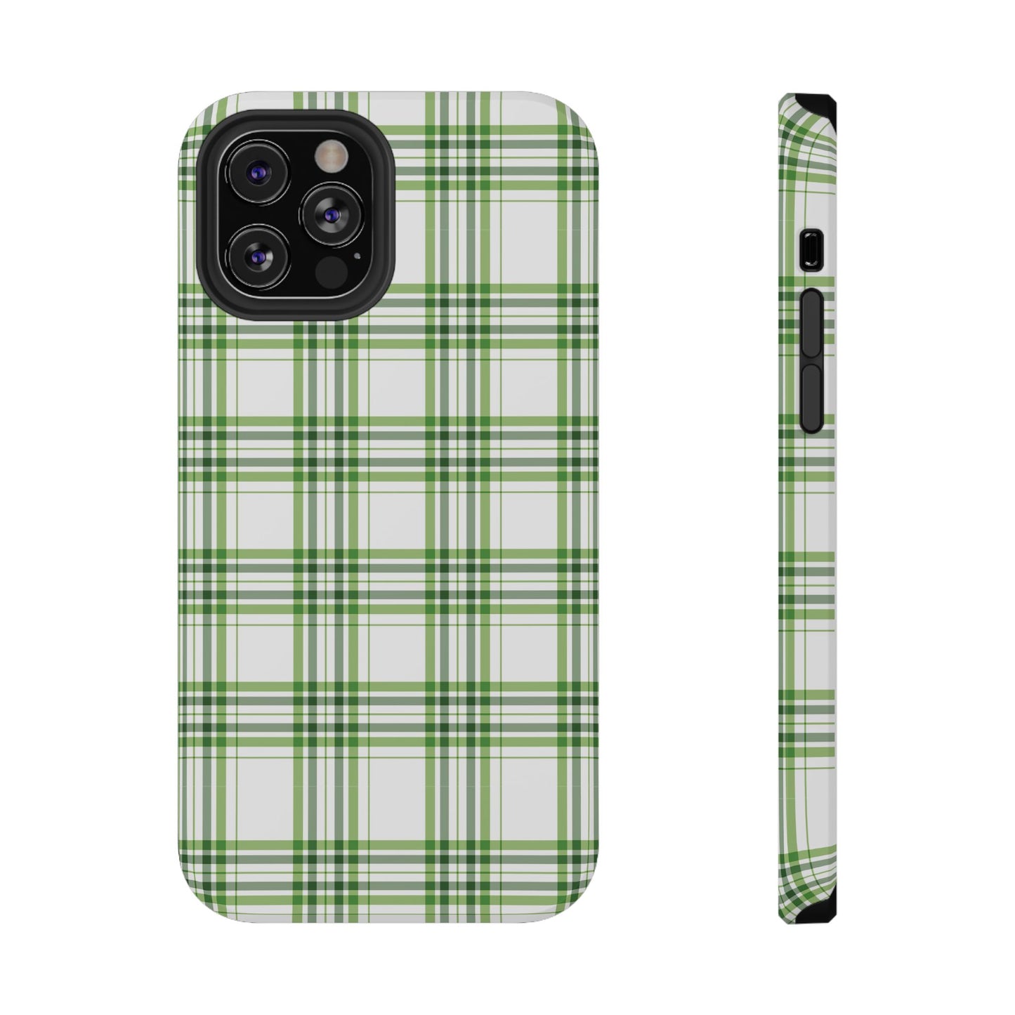 Impact-Resistant Phone Case -St. Patrick's Day Plaid