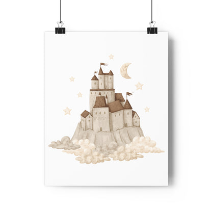 Giclée Art Print Watercolor Memories of Dreams Neutral Sandcastle