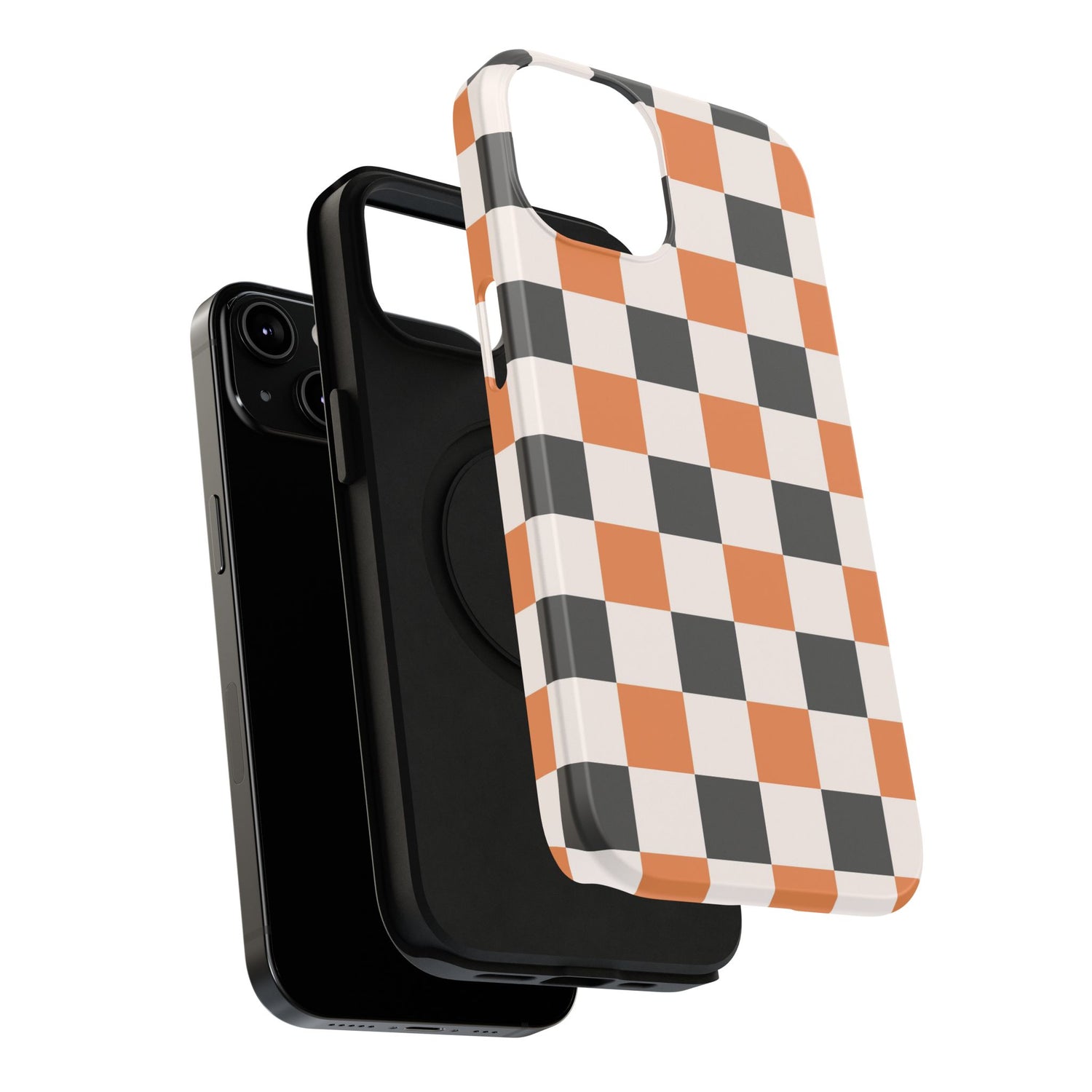 Trendy Halloween Checkerboard Phone Case | Impact-Resistant, iPhone, Samsung