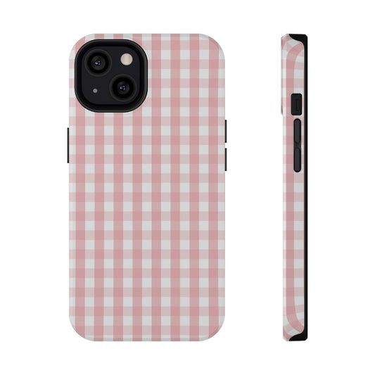 Impact-Resistant Cases -Pink Gingham