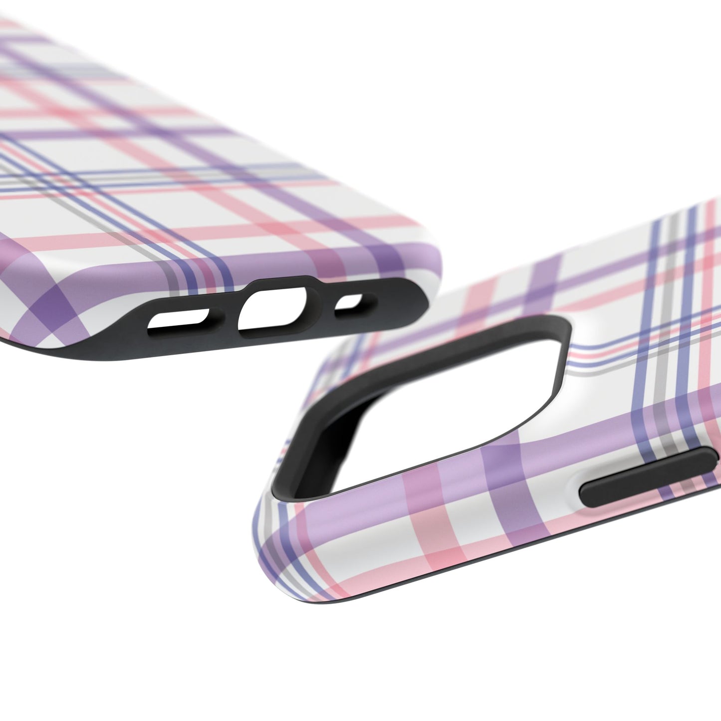 Impact-Resistant Cases - Spring Plaid Pink Purple