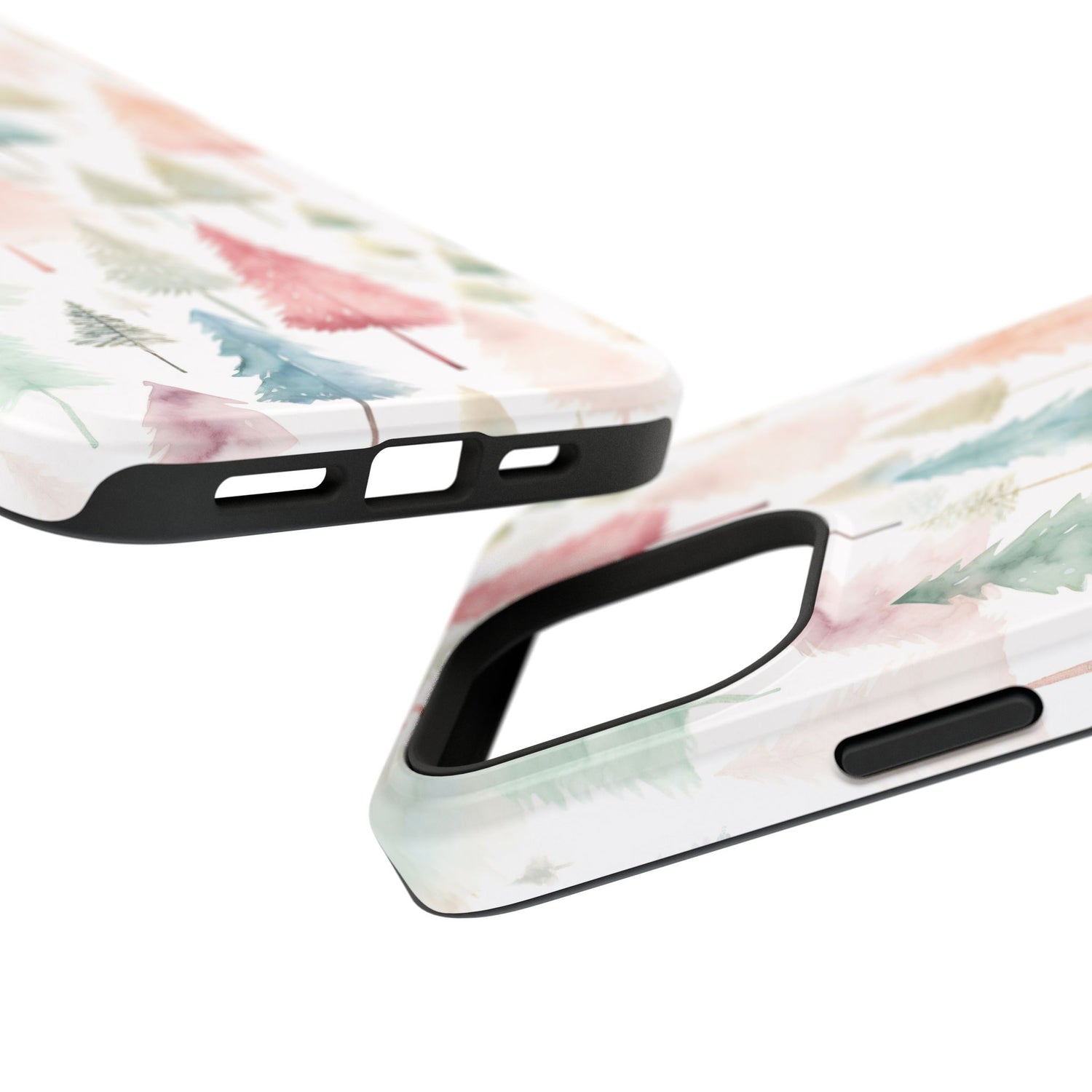 Watercolor Christmas Trees Impact-Resistant Phone Case, iPhone, Samsung