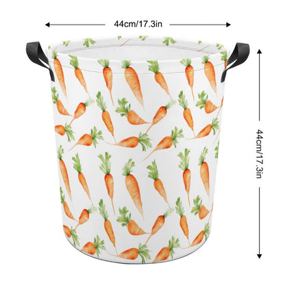 Collapsible Laundry Hamper- Watercolor Carrots