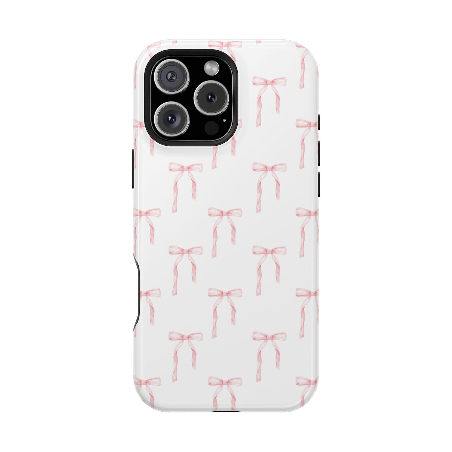 Watercolor Coquette Pink Bows Impact-Resistant Phone Case